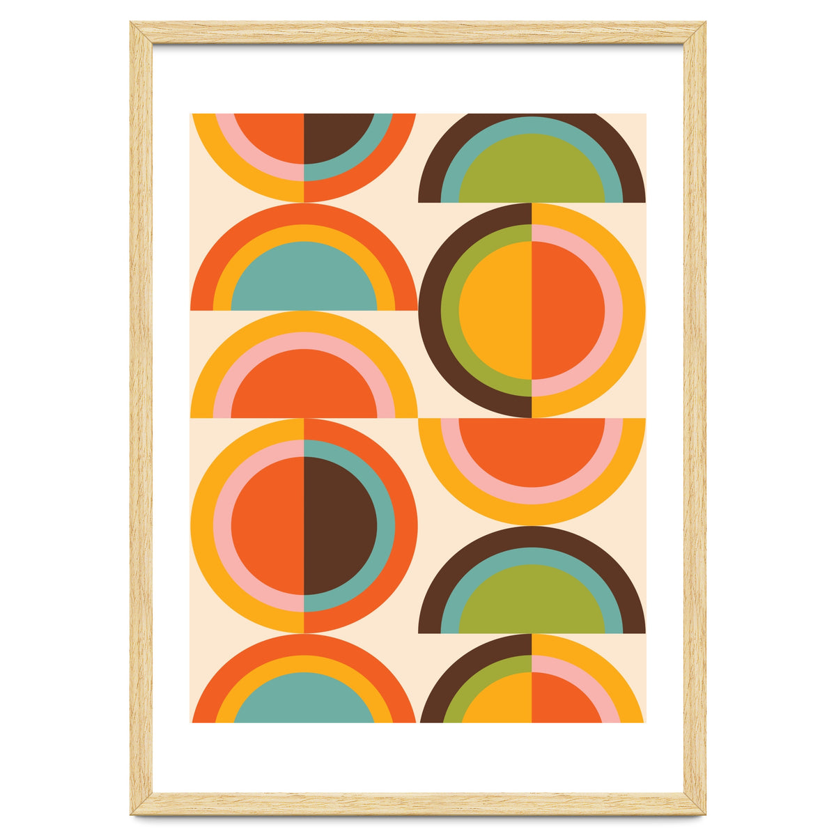 Bauhaus Geometric Rainbow