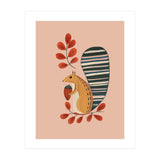 Squirrel In A Pink Autumn (Print Only) thumbnail