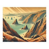 Vintage Cliffside Serenity Poster (Print Only) thumbnail