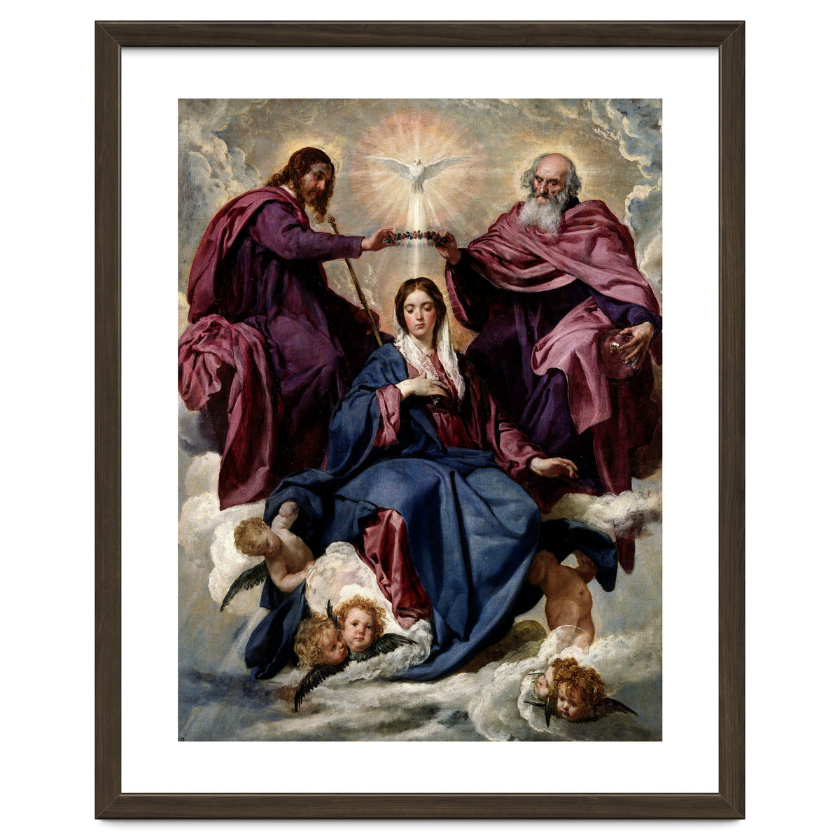 'The Coronation of the Virgin', ca. 1635, Spanish School, Oil on canvas, 176 cm x 124 cm, P01168.