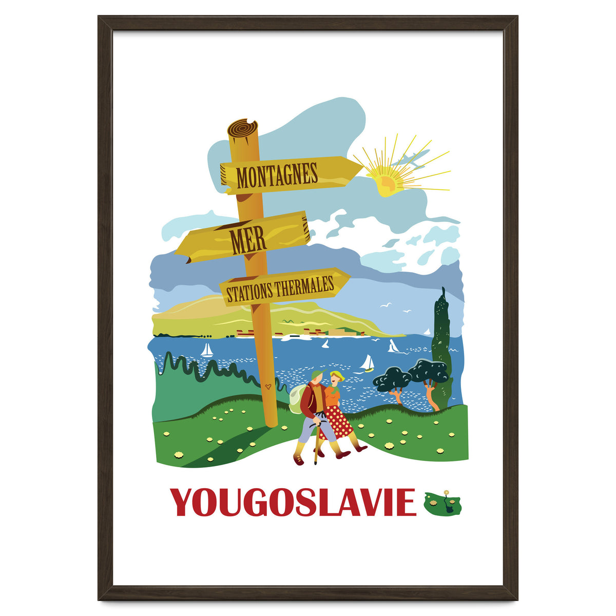 Hiking on Adriatic Coast, Yugoslavia