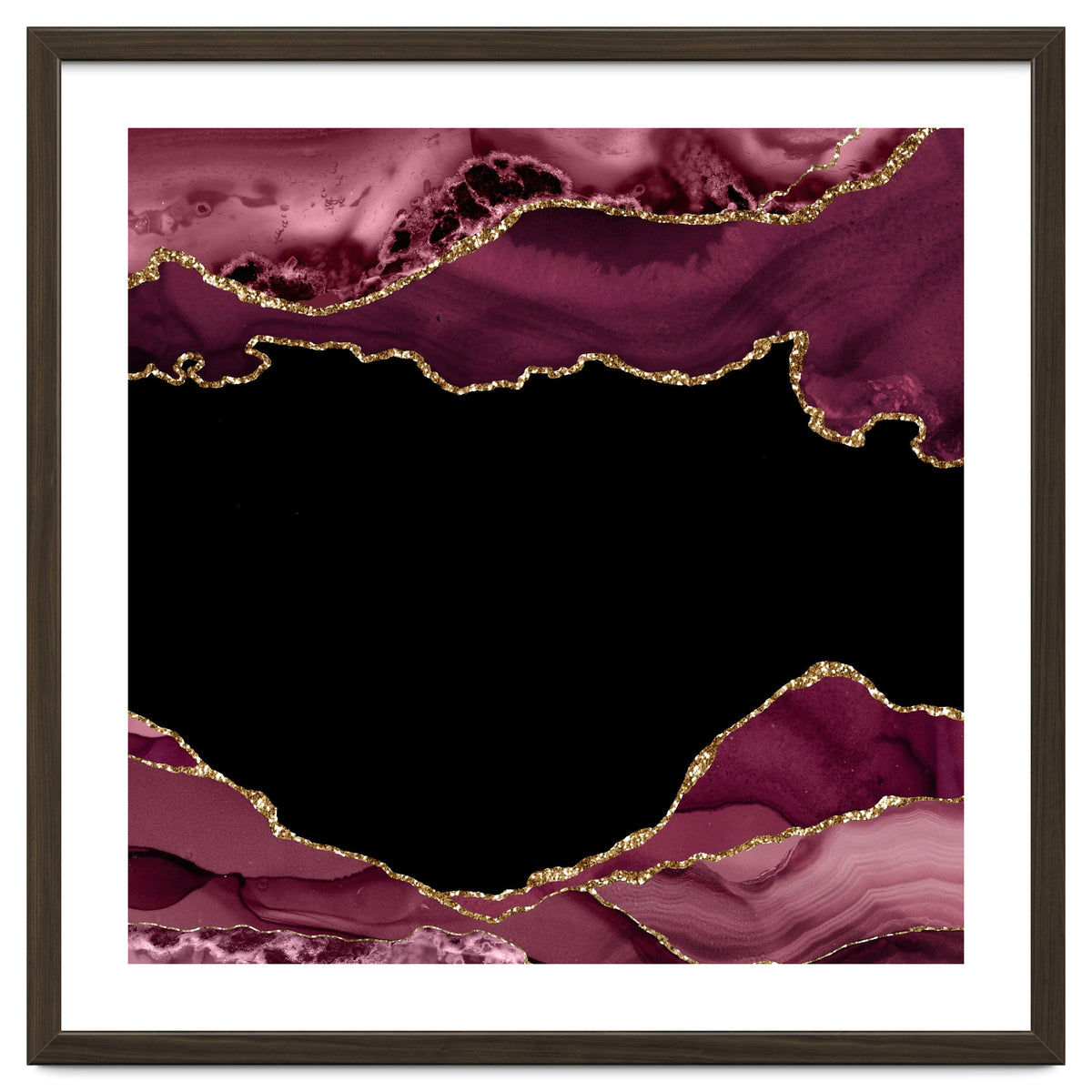 Burgundy & Gold Agate Texture 18