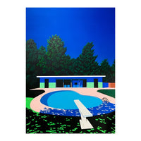 Hiroshi Nagai - Swimming Pool, City Pop At Night (Print Only)