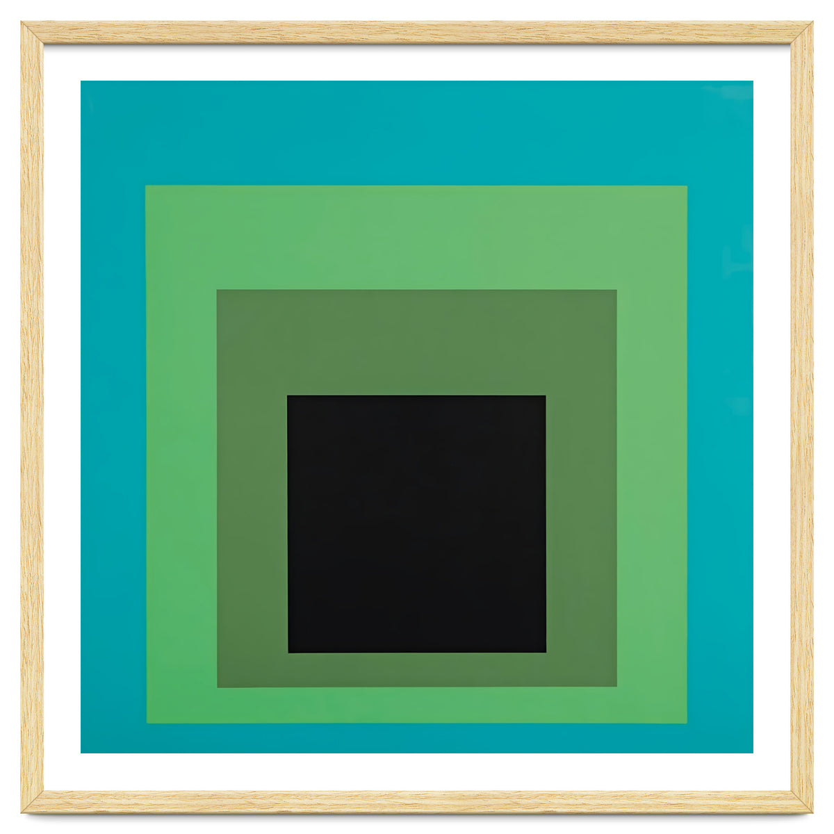 JOSEF ALBERS - HOMAGE TO THE SQUARE GREEN BLACK