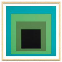 JOSEF ALBERS - HOMAGE TO THE SQUARE GREEN BLACK