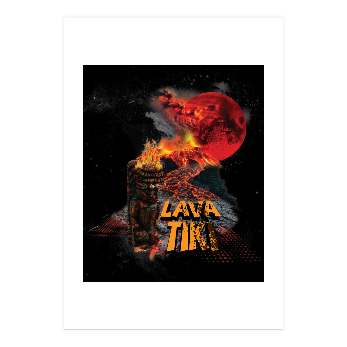 Volcano Lava Tiki (Print Only)