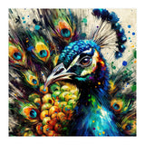 Vibrant Peacock Portrait (Print Only) thumbnail