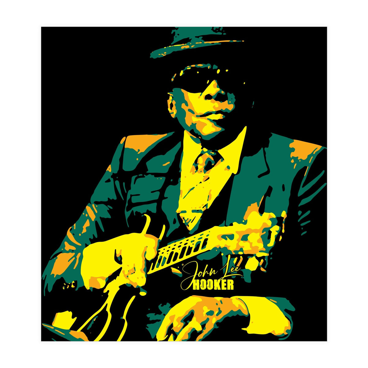 John Lee Hooker American Blues Guitarist (Print Only)