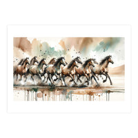 Running Horses Panorama (Print Only)