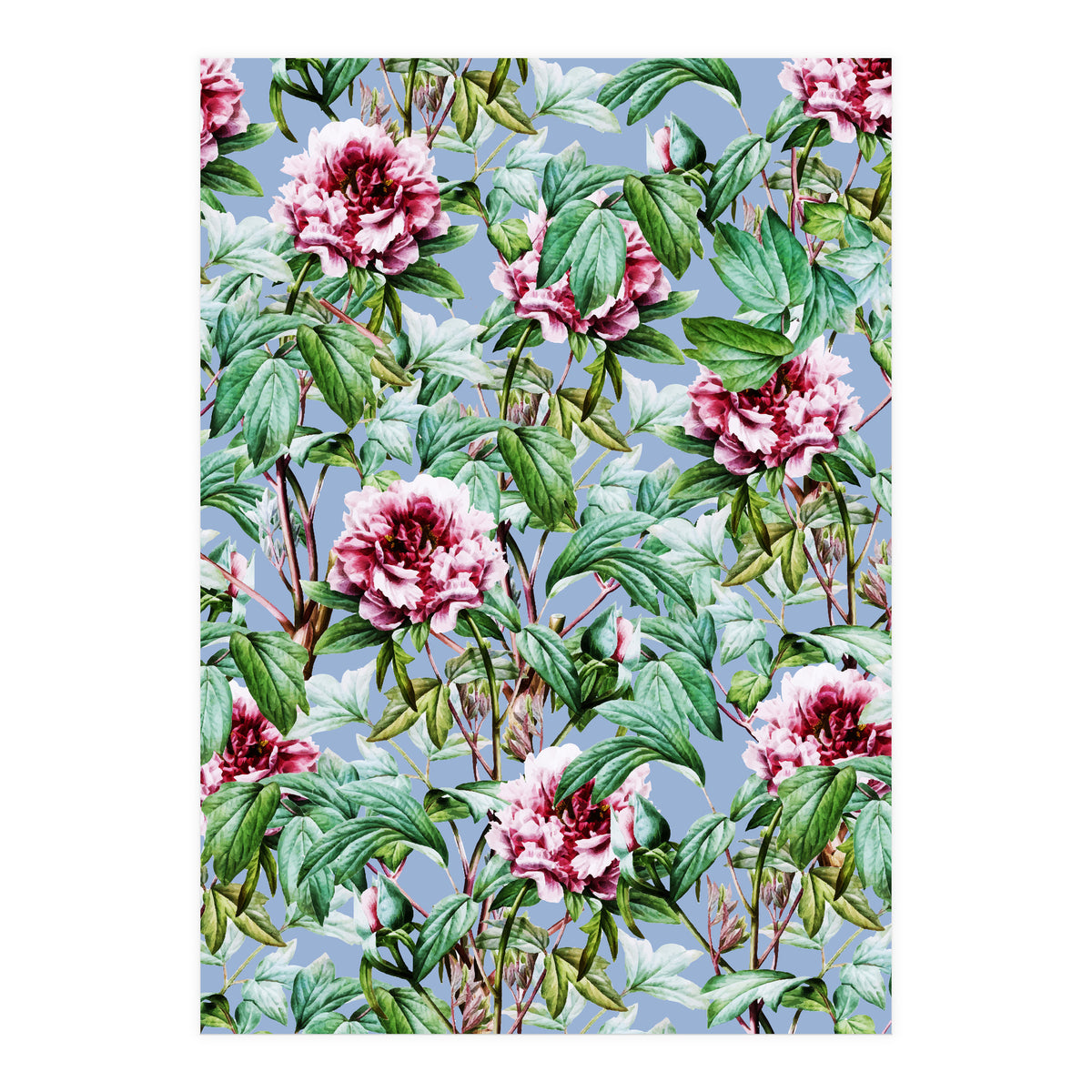Frosty Florals #society6 #decor #buyart (Print Only)
