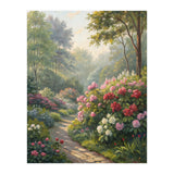 Sunlit Spring Garden Path Oil Painting (Print Only) thumbnail