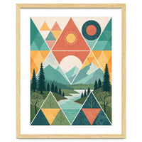 Geometric Convergence: A Mosaic of the Alpine Wilderness