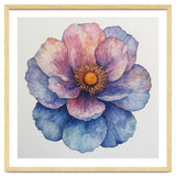 Ethereal Bloom: Watercolor Petals in Indigo and Rose thumbnail