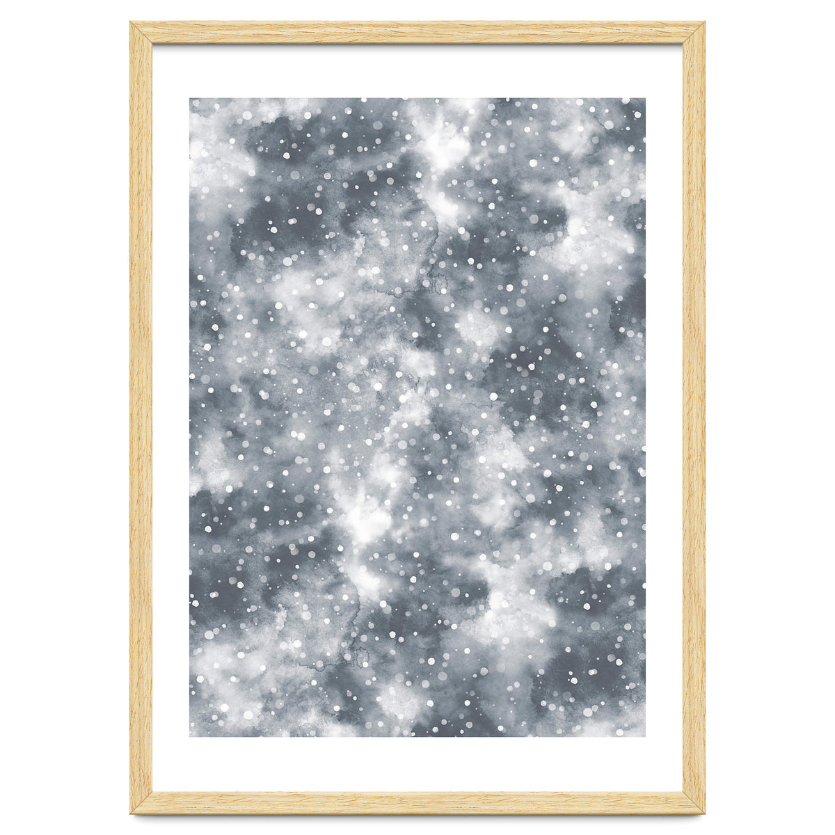 Abstract Winter Foggy Snow Gray White
