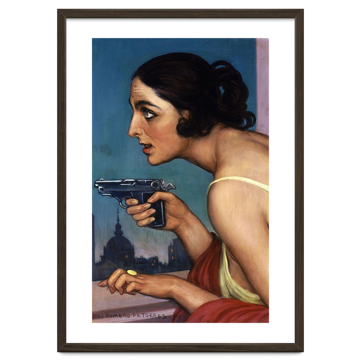 THE WOMAN OF THE GUN 1925-POSTER FOR THE SPANISH UNION OF EXPLOSIVES.