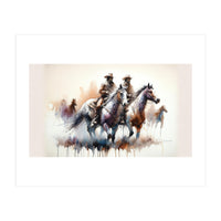 Cowboy Riders On Horses (Print Only)