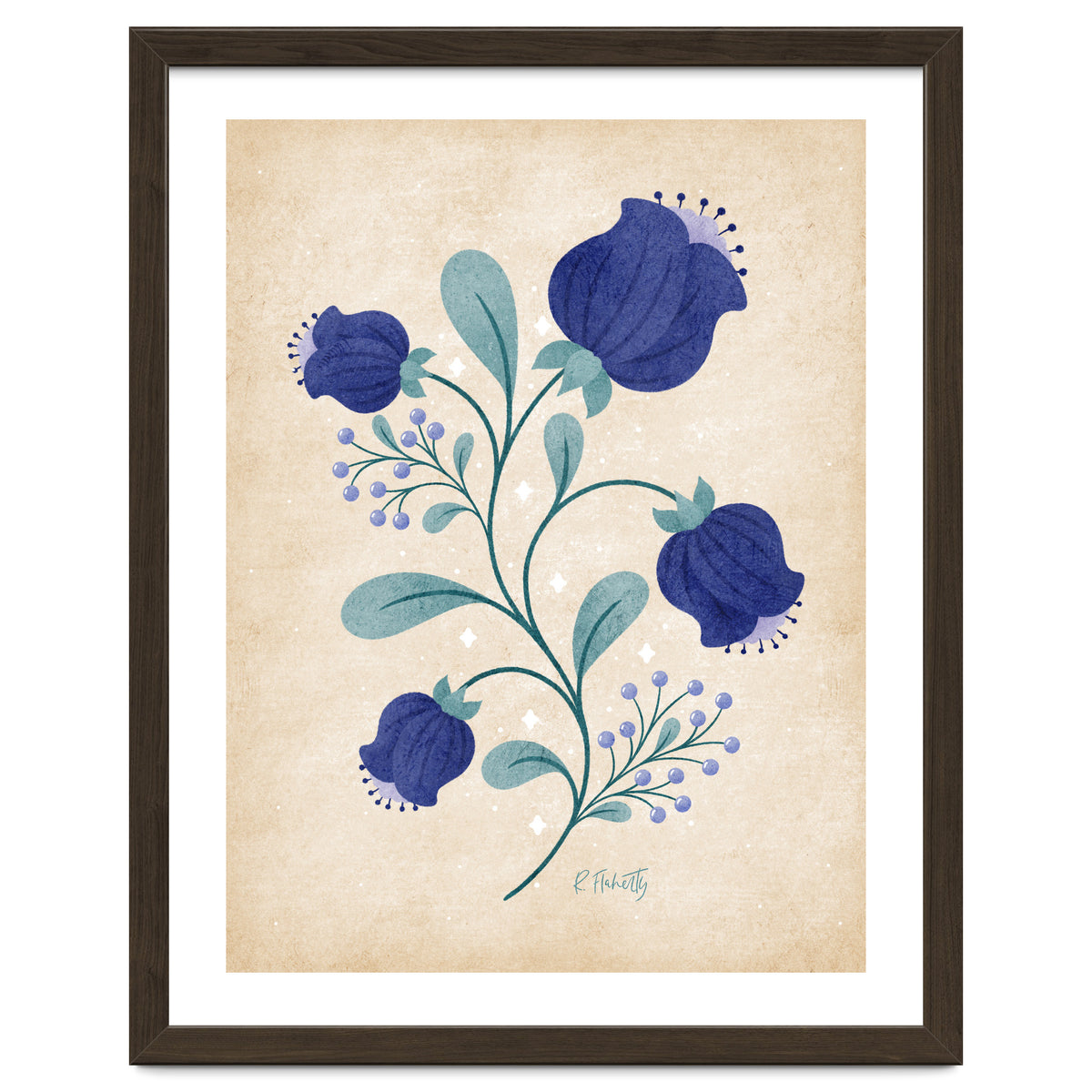 Blue Anemones Print Copy