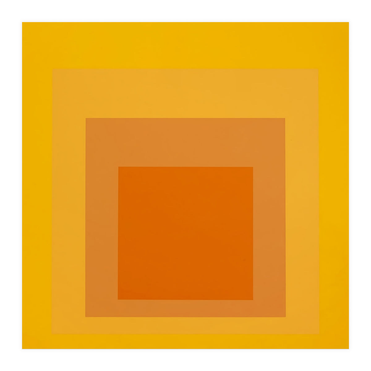 JOSEF ALBERS - HOMAGE TO THE SQUARE YELLOW ORANGE 2. HIGH RESOLUTION (Print Only)