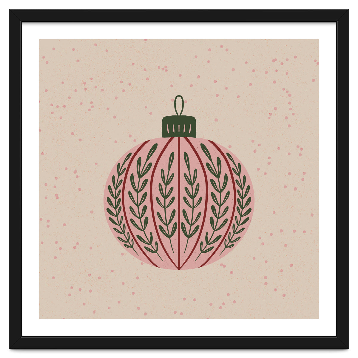 Christmas globe with branches