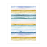 Relaxing Calm Stripes Blue Yellow (Print Only) thumbnail