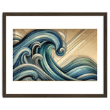 Art Deco Blue Ocean Waves thumbnail