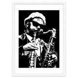 Rahsaan Roland Kirk American Jazz Multi-Instrumentalist in Grayscale 2 thumbnail