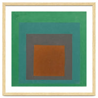 JOSEF ALBERS - HOMAGE TO THE SQUARE GREY BROWN GREEN