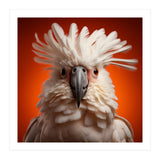 Close Up Portrait Of A White Cockatoo Parrot (Print Only) thumbnail
