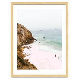 Pink Trails, Beach Tropical Travel Ocean Pastel Digital Art, Photography Sea Scenic Nature Landscape thumbnail