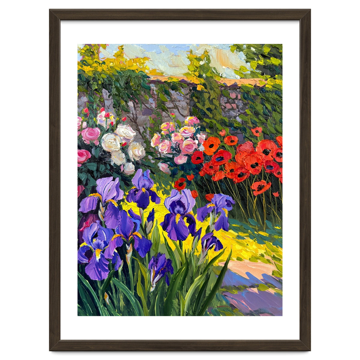 Sun-Drenched Secret Garden Oil Painting