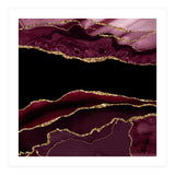 Burgundy & Gold Agate Texture 11 (Print Only) thumbnail