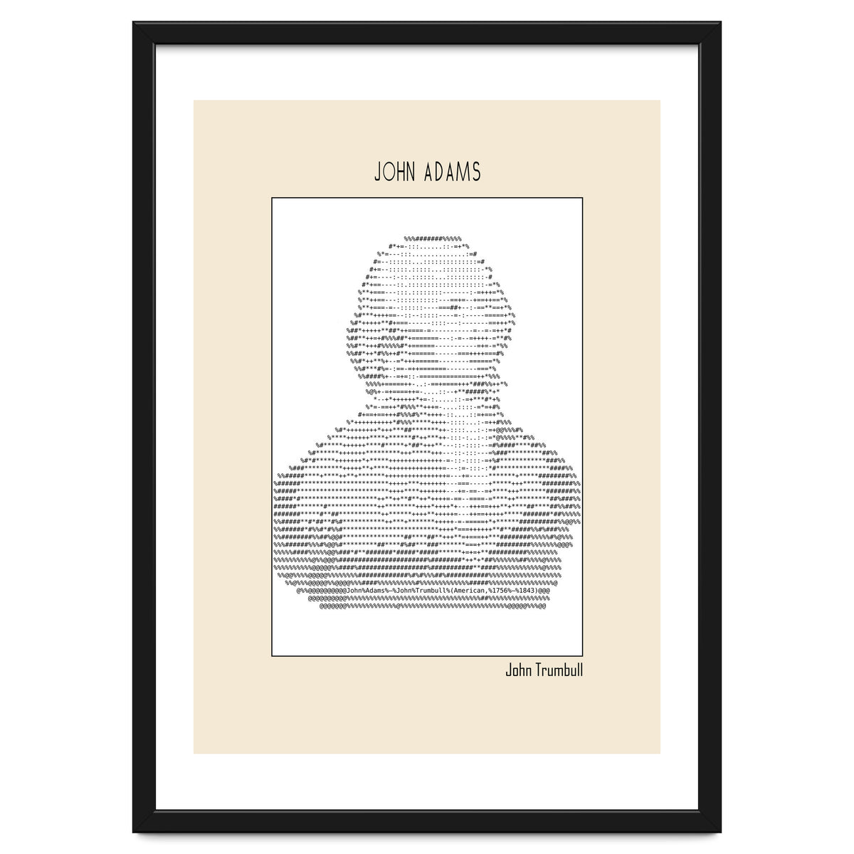 John Adams – John Trumbull (ascii Art)