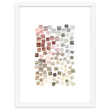 Watercolor Geometric Square Shapes Red thumbnail