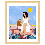 Butterscotch, Cats Pets Cat Mom Watercolor Painting, Pet Parent Animals Quirky Bohemian thumbnail
