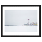 Amusement park in the winter seascape thumbnail