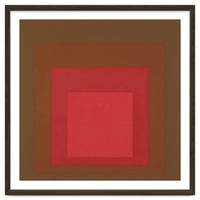JOSEF ALBERS - HOMAGE TO THE SQUARE, RED, BROWN
