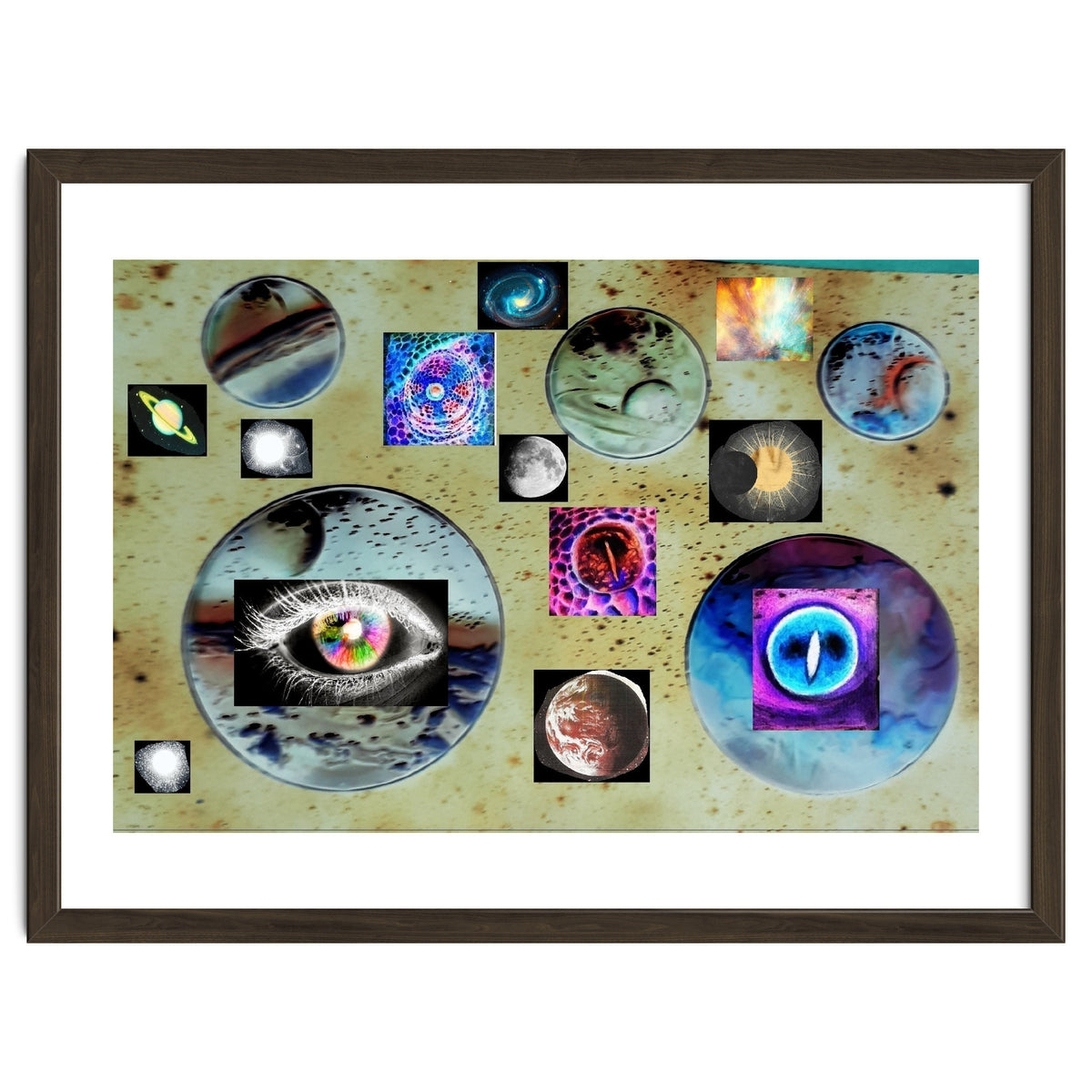 Cosmos Planet Invert Collage Universe Design