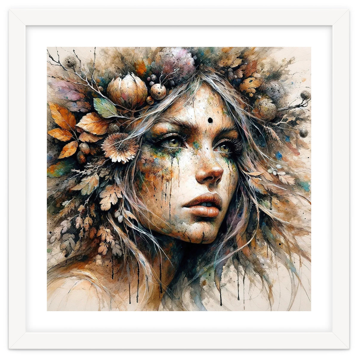 Harvest Crown Druid Woman Portrait