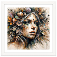 Harvest Crown Druid Woman Portrait