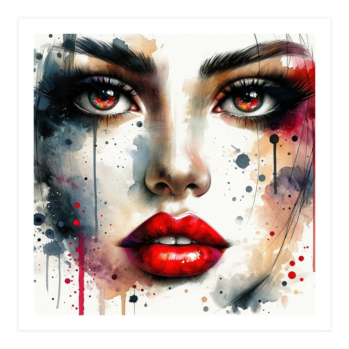 Close Up Woman Face (Print Only)