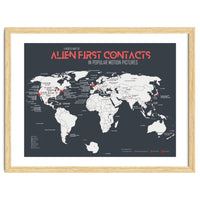 World Map of Alien First Contacts in Movies