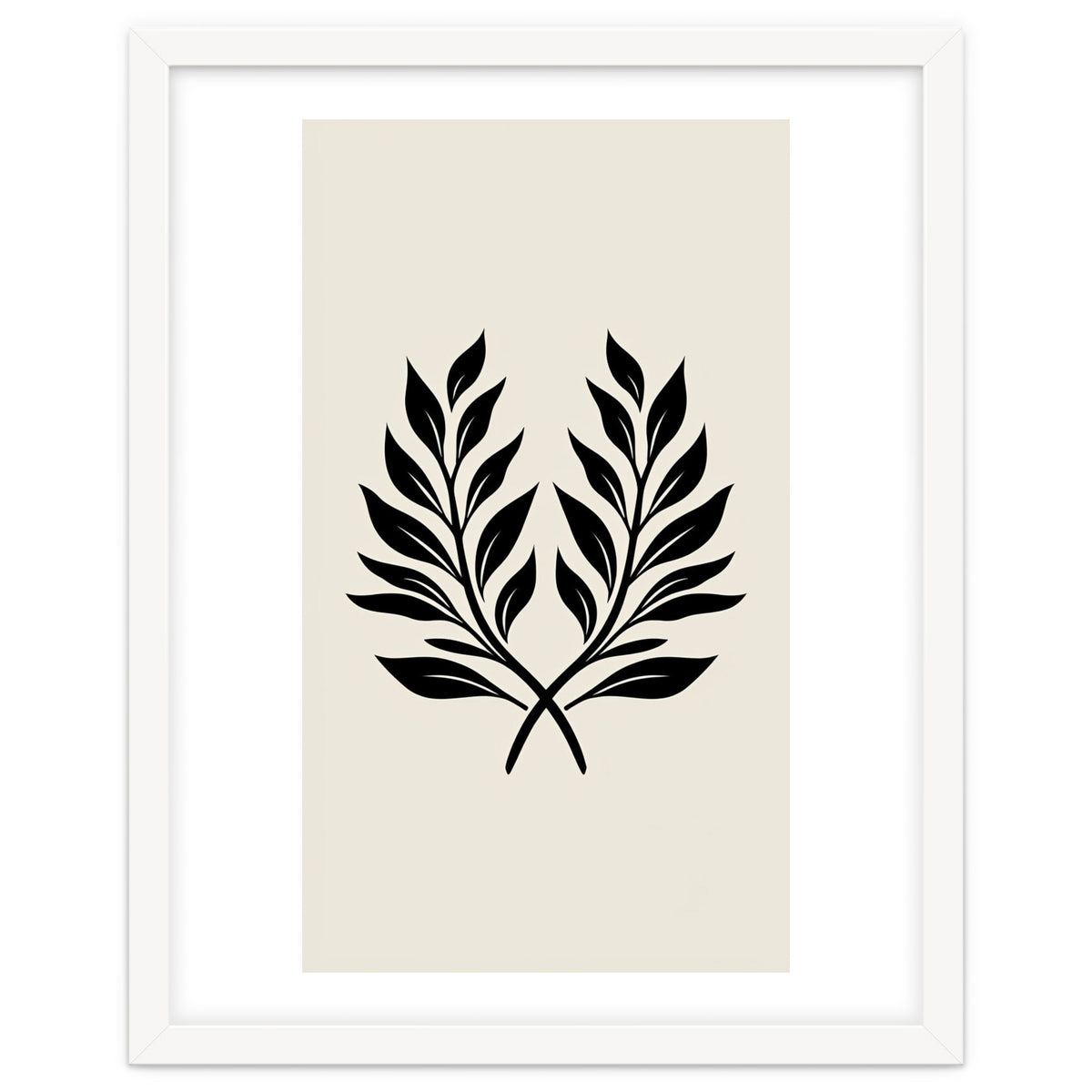Minimalist Laurel Wreath: Botanical Line Art
