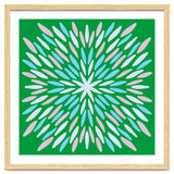 Petal Burst - green, blue, beige thumbnail
