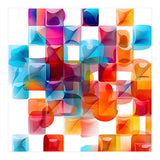JELL, Multi-colored squares against a white backdrop. (Print Only) thumbnail