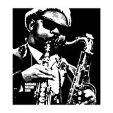 Rahsaan Roland Kirk American Jazz Multi-Instrumentalist in Grayscale 2 (Print Only) thumbnail