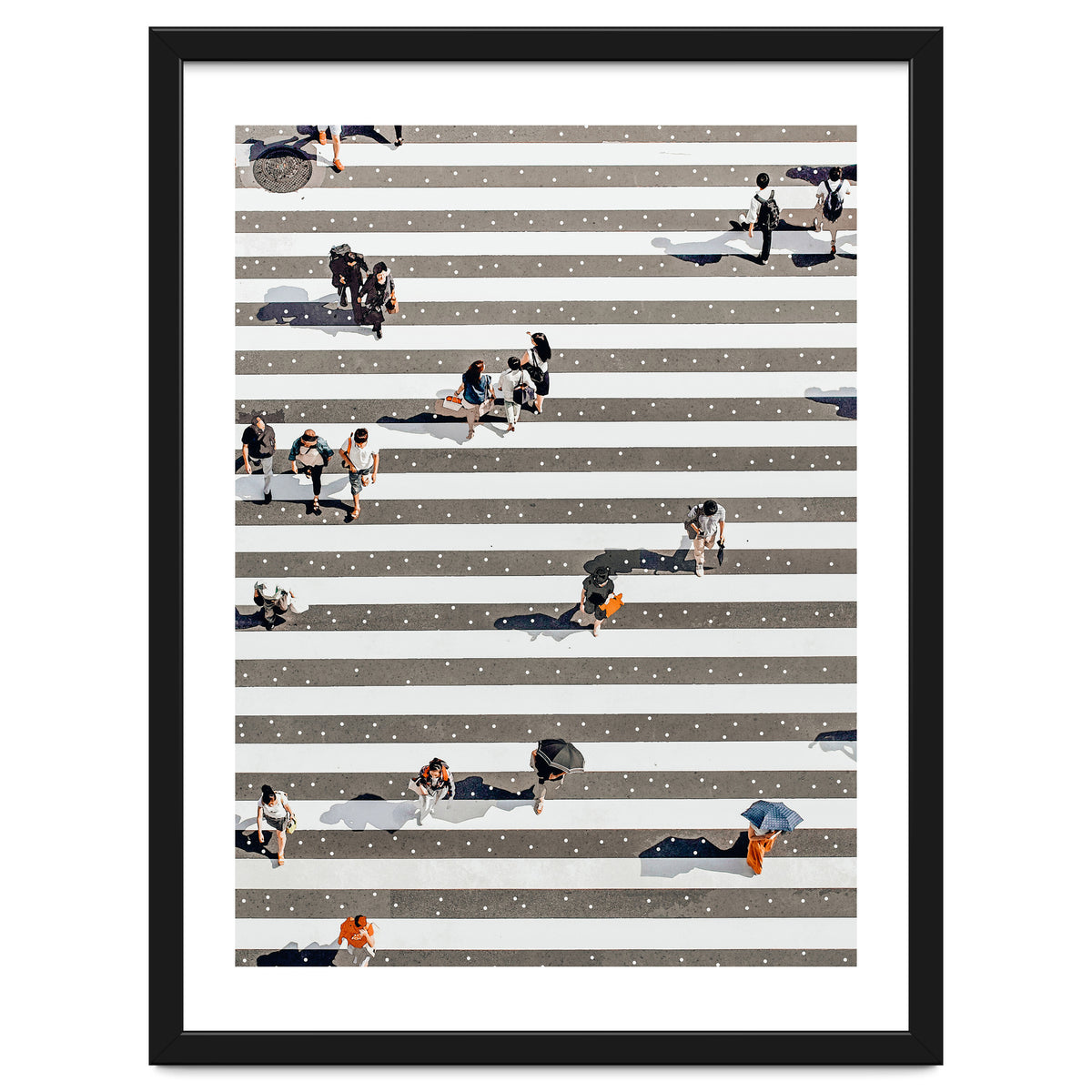Rain Crossing | Polka Dots Zebra Crossing On The Street | Rain Eclectic Modern Graphic Design