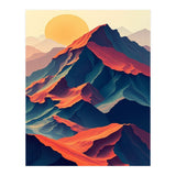 Dramatic Abstract Mountain Sunset Art (Print Only) thumbnail