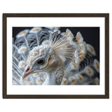 Close Up Albino Peacock Bird Portrait thumbnail