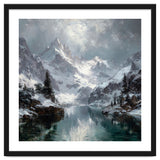 Majestic Snow-Capped Alpine Peaks Reflecting thumbnail