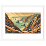 Vintage Cliffside Serenity Poster thumbnail